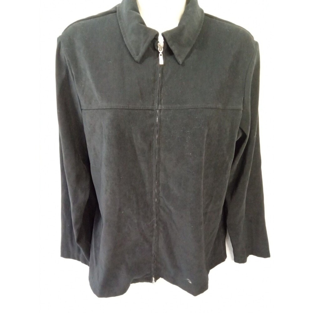 Notations Clothing Co. Womens Medium Zip Up Jacket Black